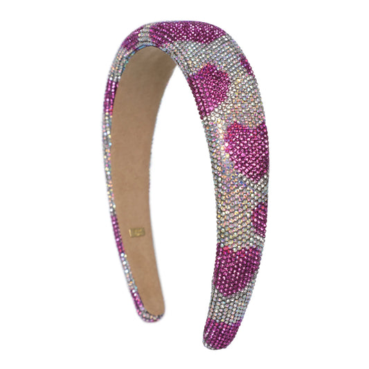 Pink Heart Crystallized Headband  - Doodlebug's Children's Boutique