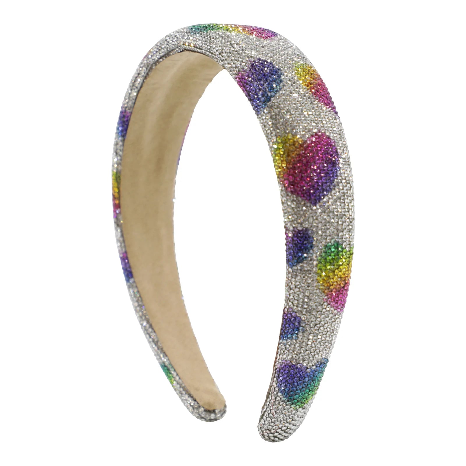 Rainbow Heart Crystallized Headband  - Doodlebug's Children's Boutique
