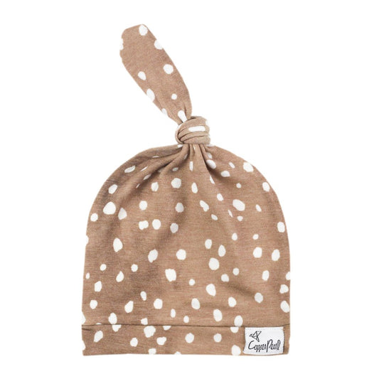 Fawn Top Knot Hat  - Doodlebug's Children's Boutique