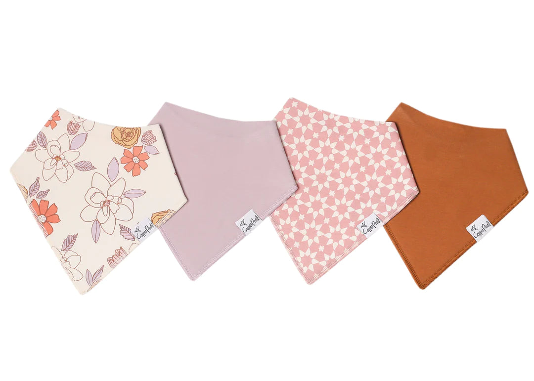 Ferra 4 Pack Bandana Bibs  - Doodlebug's Children's Boutique