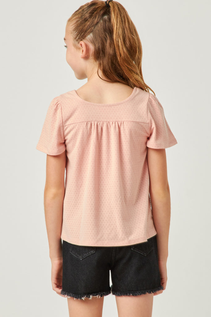 Mauve Textured Knit Shirt  - Doodlebug's Children's Boutique