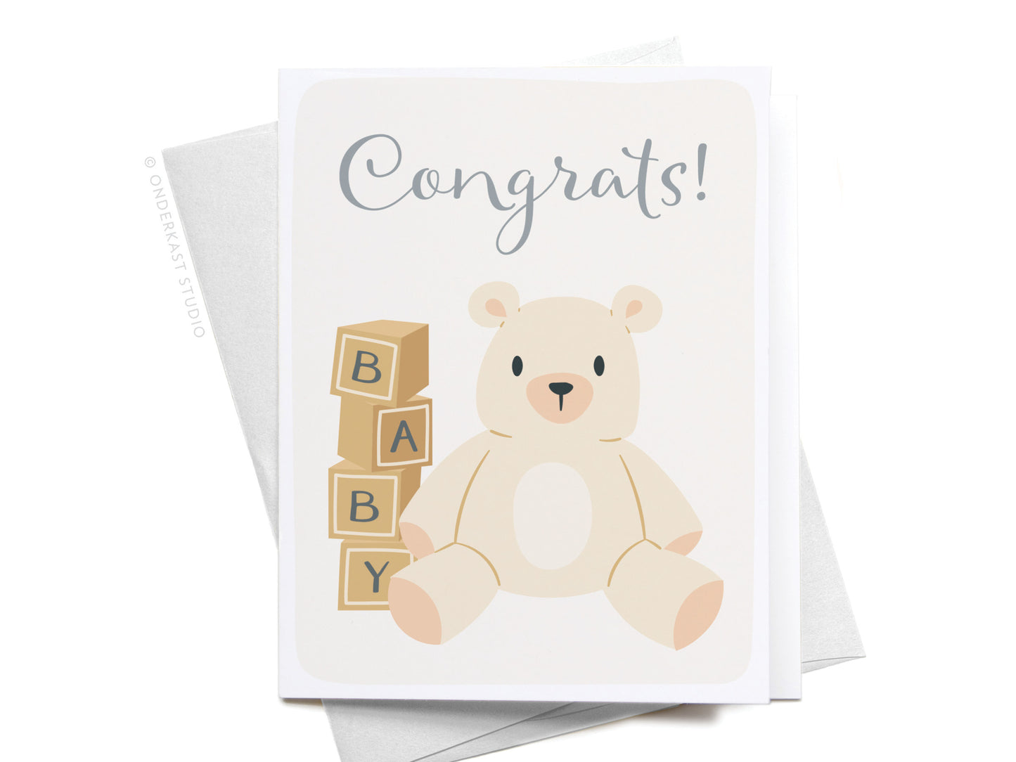 Congrats Teddy Bear Greeting Card  - Doodlebug's Children's Boutique