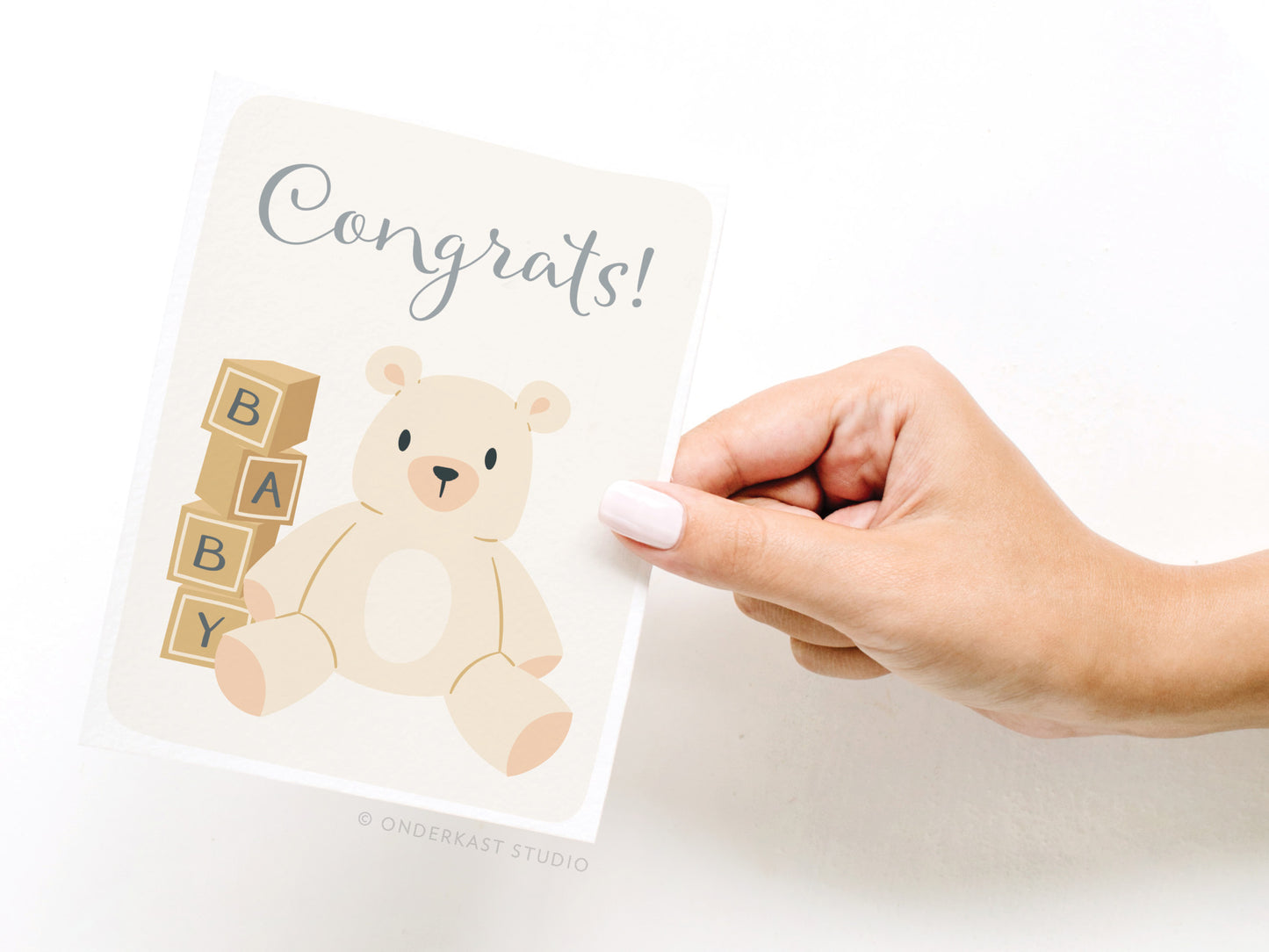 Congrats Teddy Bear Greeting Card  - Doodlebug's Children's Boutique