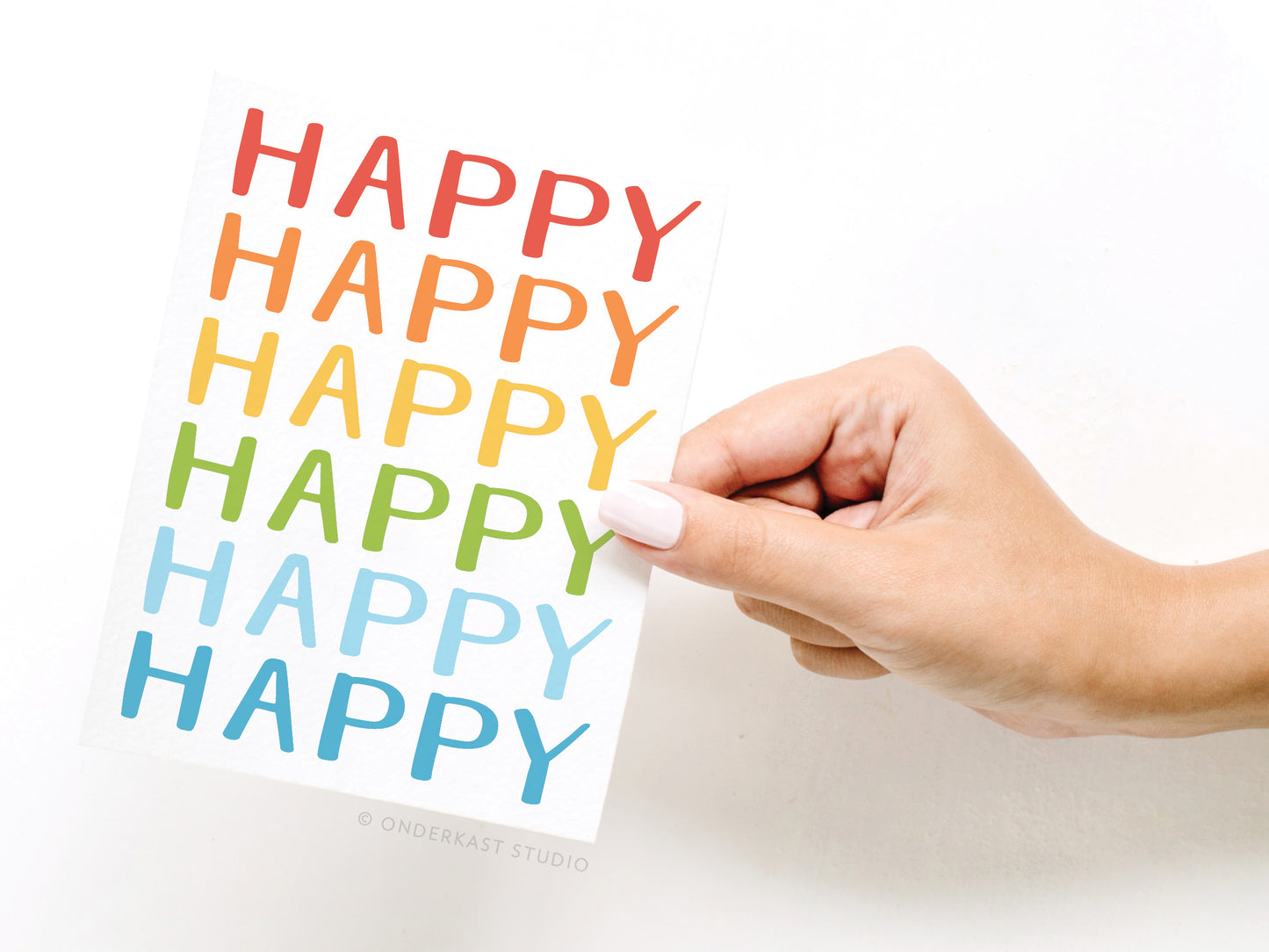 Rainbow Happy Birthday Greeting Card  - Doodlebug's Children's Boutique