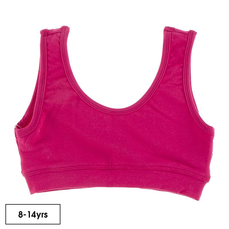 Solid Luxe Sports Bra in Prickly Pear  - Doodlebug's Children's Boutique