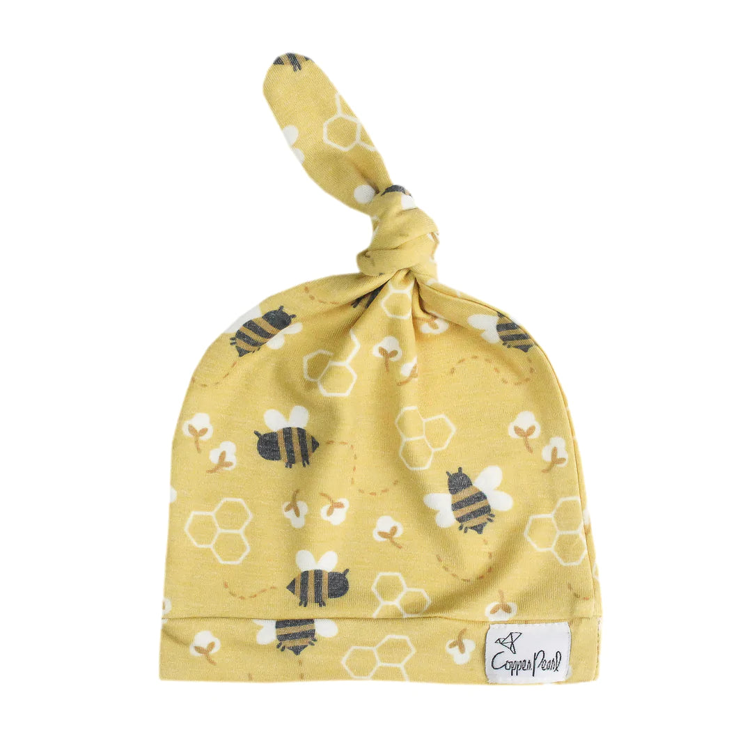 Honeycomb Top Knot Hat  - Doodlebug's Children's Boutique