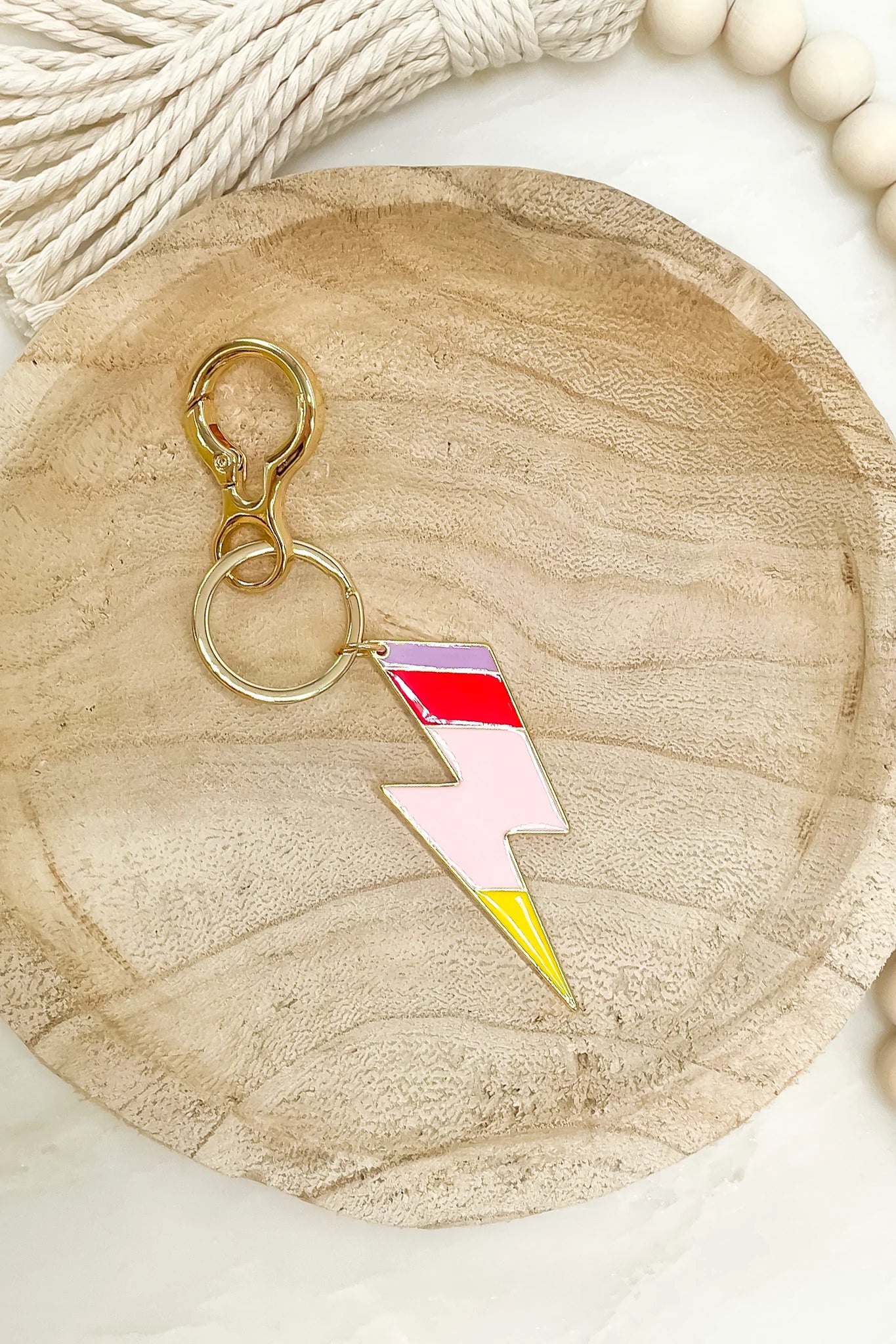 Lightning Bolt Keychain  - Doodlebug's Children's Boutique