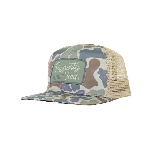 Youth Trucker Hat with Vintage Camo  - Doodlebug's Children's Boutique