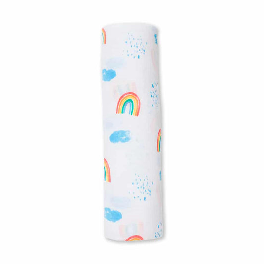 Cotton Swaddle in Rainbow Sky  - Doodlebug's Children's Boutique