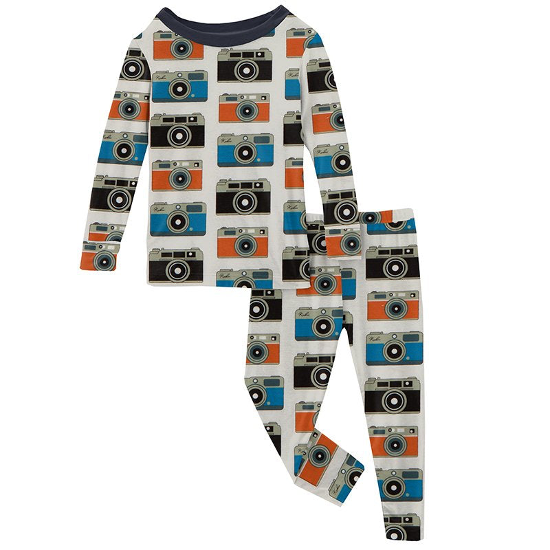Print Long Sleeve Pajama Set in Moms Camera  - Doodlebug's Children's Boutique