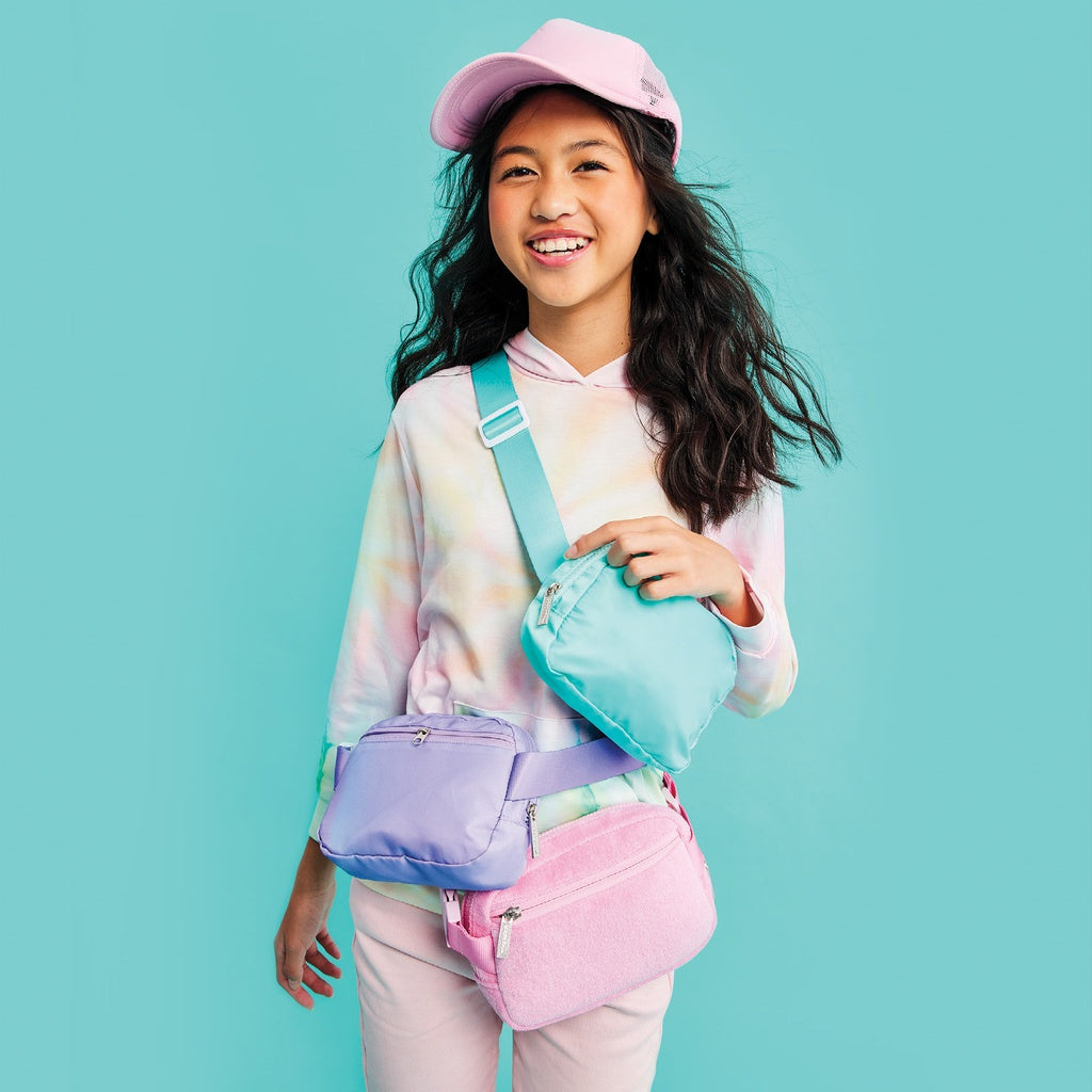Turquoise Nylon Belt Bag  - Doodlebug's Children's Boutique