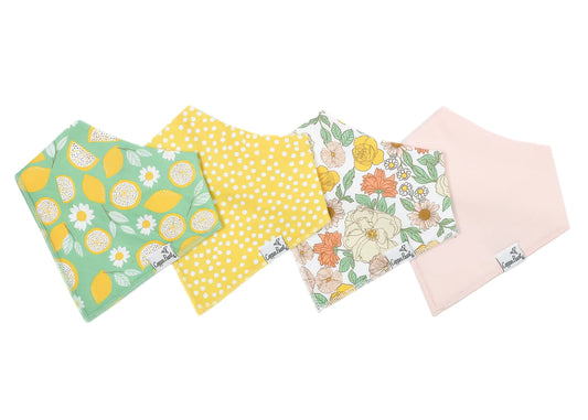 Lemon 4 Pack Bandana Bibs  - Doodlebug's Children's Boutique