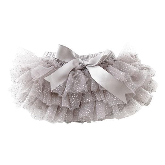 Gray and Silver Glitter Tutu Bloomer  - Doodlebug's Children's Boutique