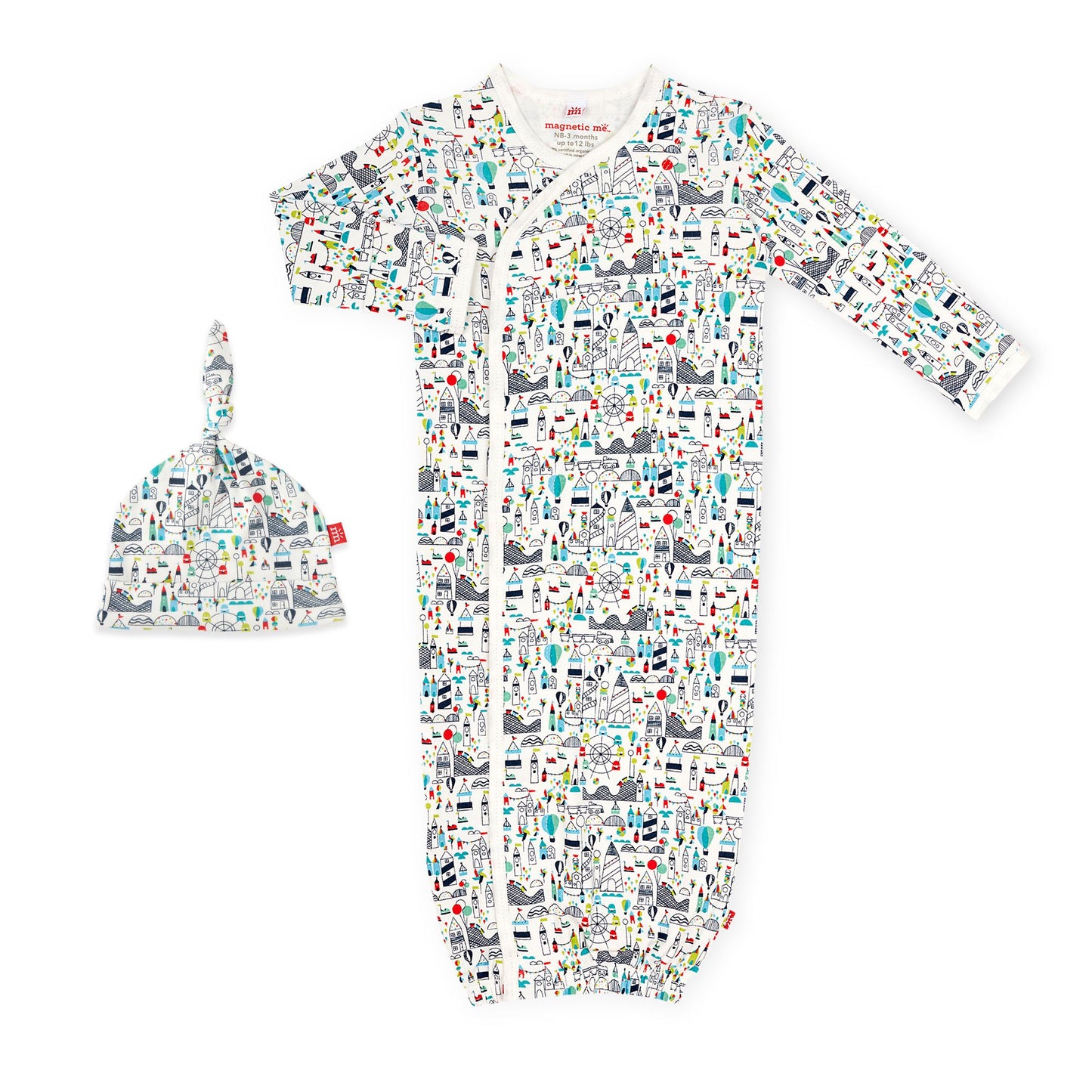 Fun Fair Organic Cotton Magnetic Gown Set  - Doodlebug's Children's Boutique