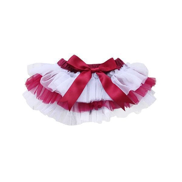 Game Day Maroon and White Tutu Bloomer  - Doodlebug's Children's Boutique