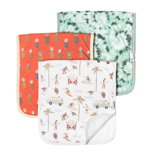 Maui 3 Pack Burp Cloths  - Doodlebug's Children's Boutique