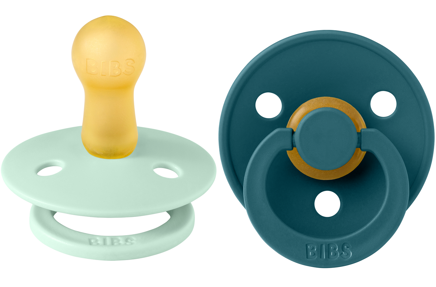 BIBS Pacifier Two Pack in Nordic Mint and Forest Lake  - Doodlebug's Children's Boutique