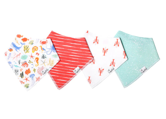 Nautical 4 Pack Bandana Bibs  - Doodlebug's Children's Boutique