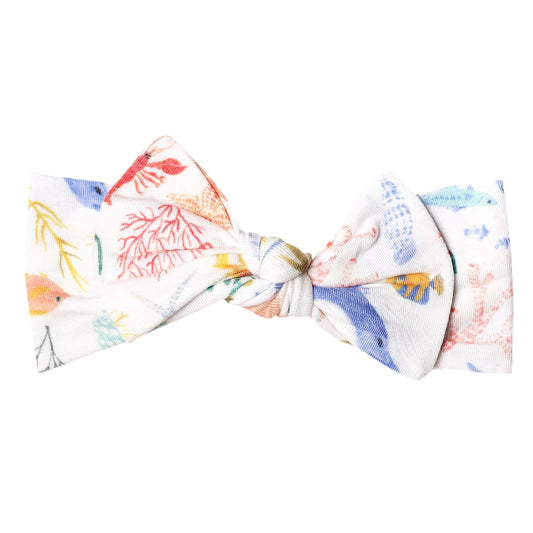 Nautical Knit Headband Bow  - Doodlebug's Children's Boutique