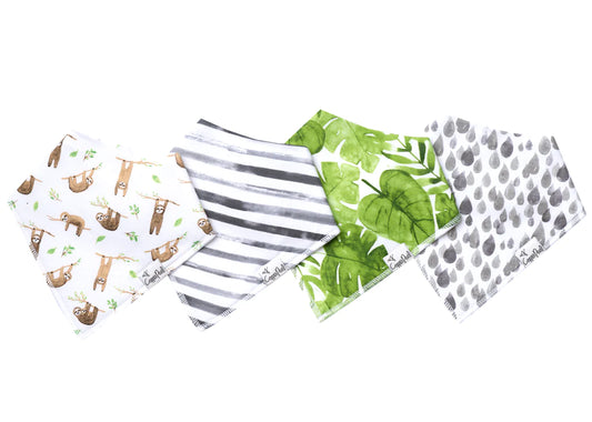 Noah 4 Pack Bandana Bibs  - Doodlebug's Children's Boutique