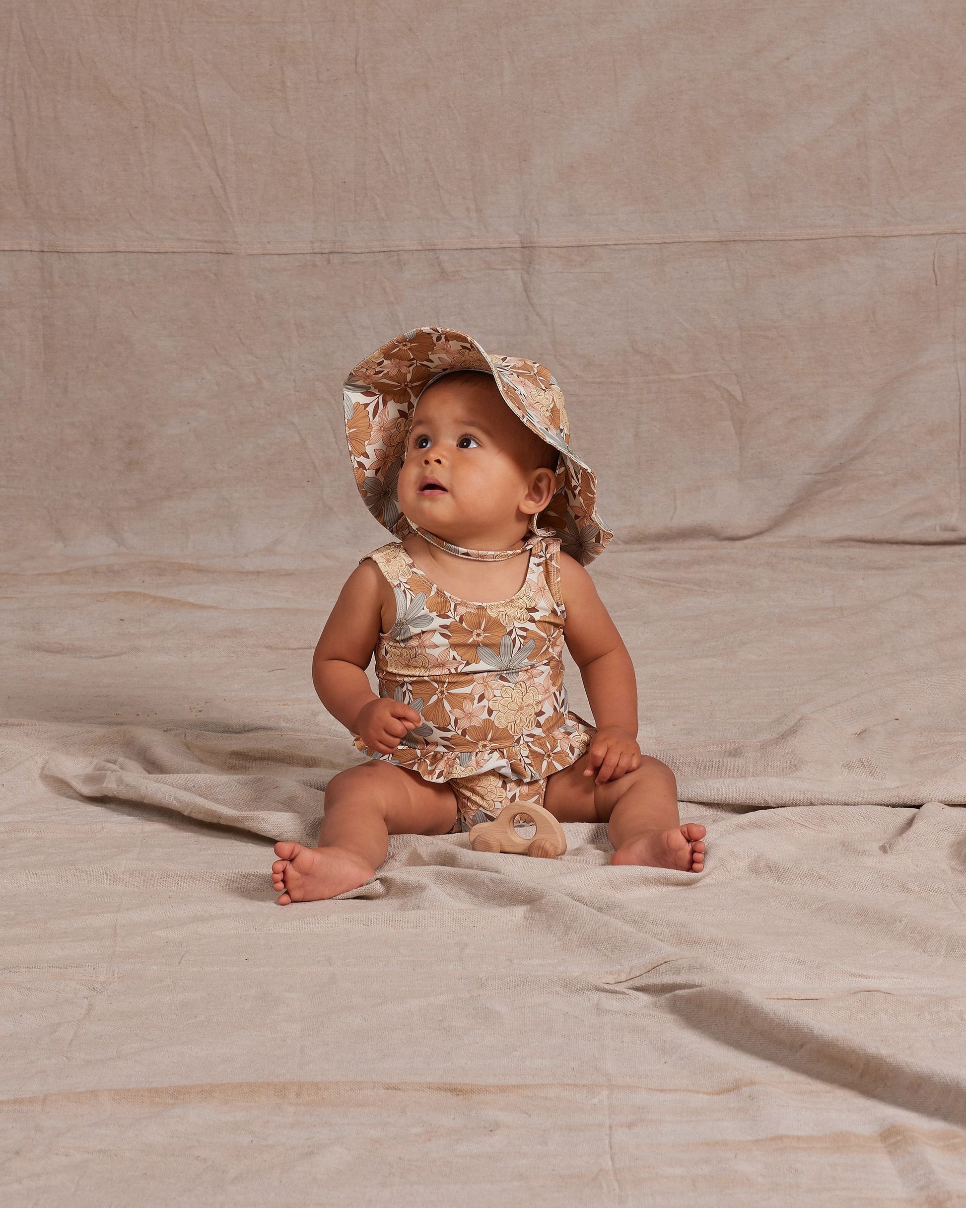 Skirted One Piece in Safari Floral  - Doodlebug's Children's Boutique