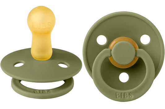 BIBS Pacifier Two Pack in Olive  - Doodlebug's Children's Boutique