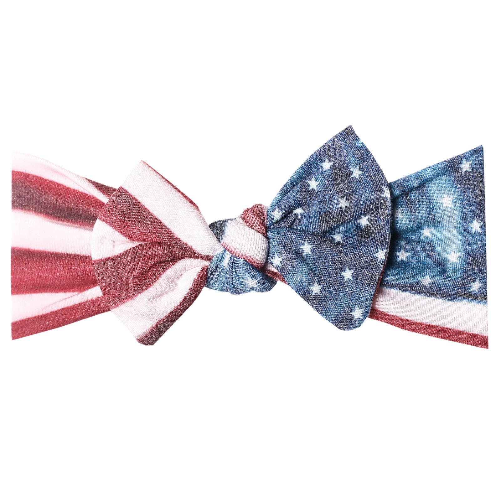 Patriot Knit Headband Bow  - Doodlebug's Children's Boutique