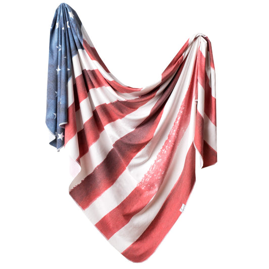 Patriot Swaddle Blanket  - Doodlebug's Children's Boutique