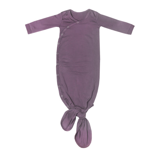 Plum Knotted Gown  - Doodlebug's Children's Boutique