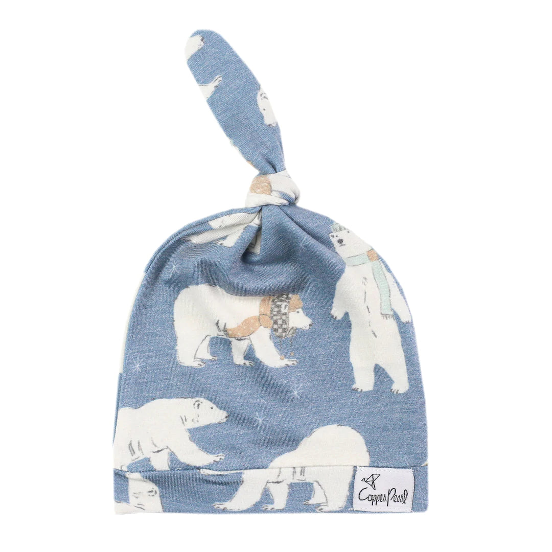 Polar Top Knot Hat  - Doodlebug's Children's Boutique