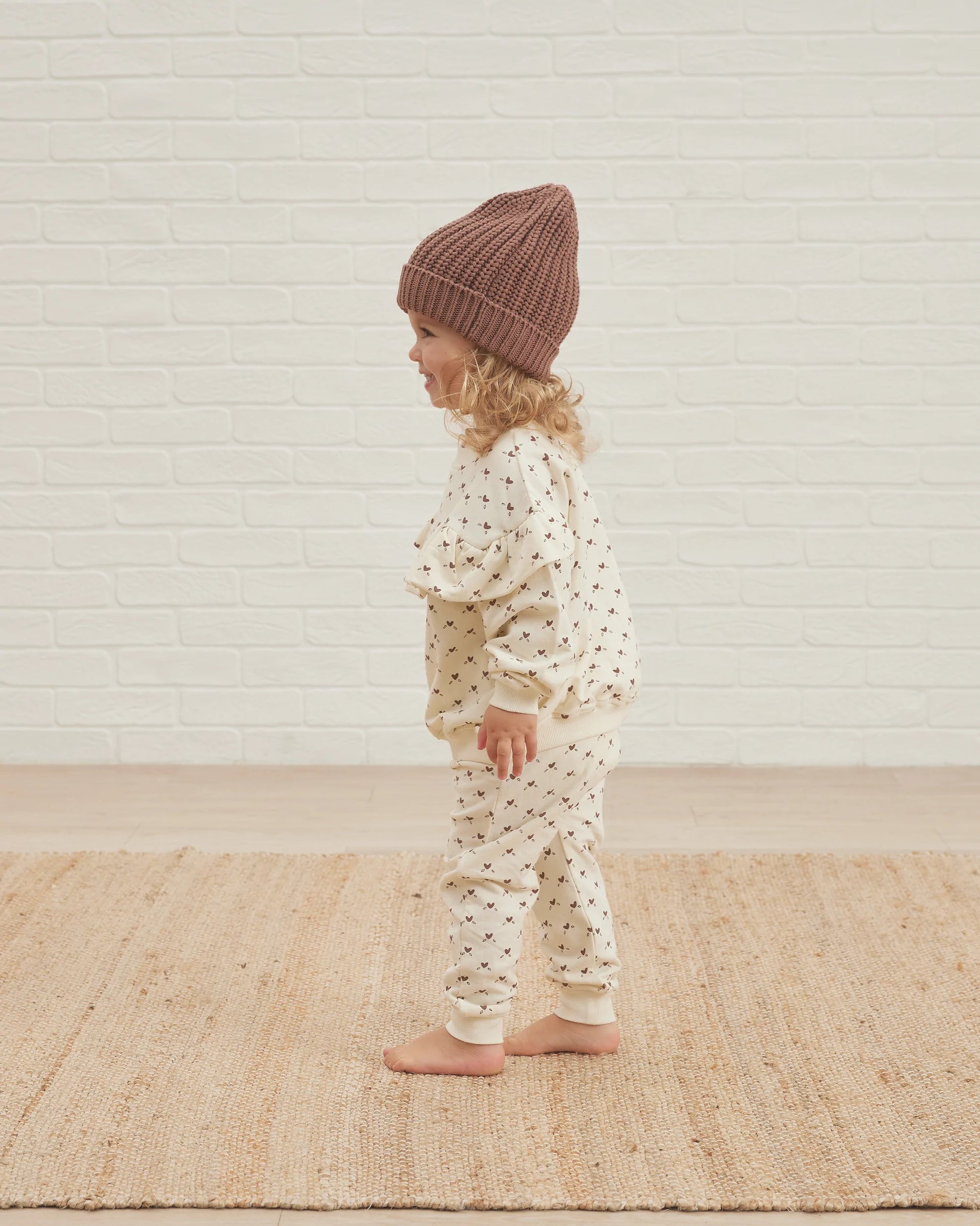 Fleece Sweatpants in Blush  - Doodlebug's Children's Boutique