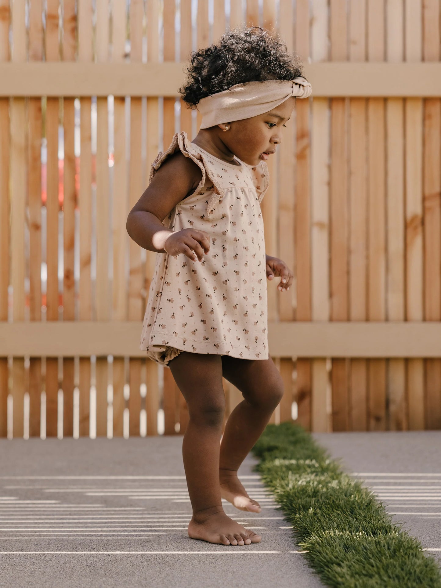 Flutter Dress with Bloomers in Tulips  - Doodlebug's Children's Boutique