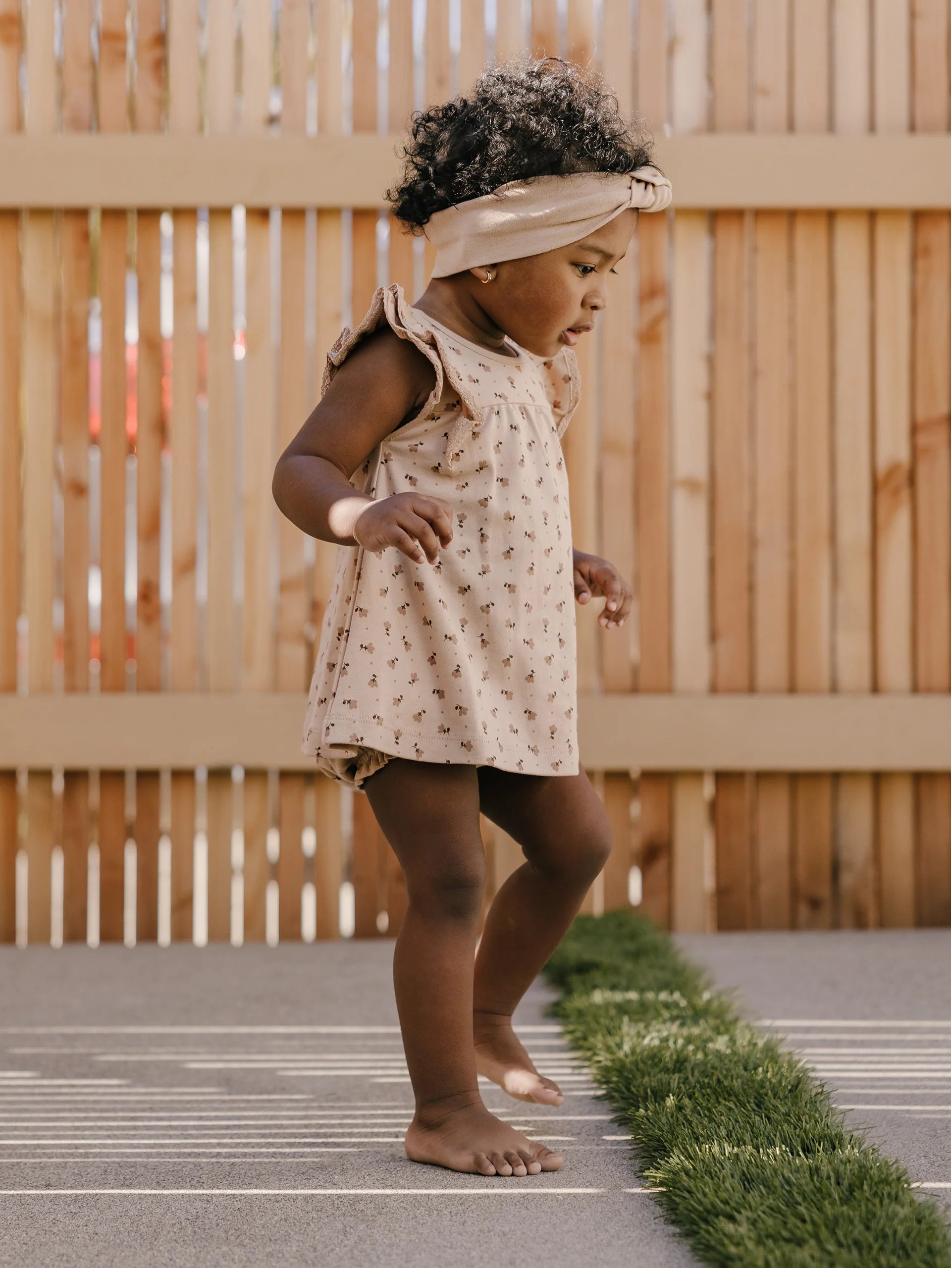 Flutter Dress with Bloomers in Tulips  - Doodlebug's Children's Boutique