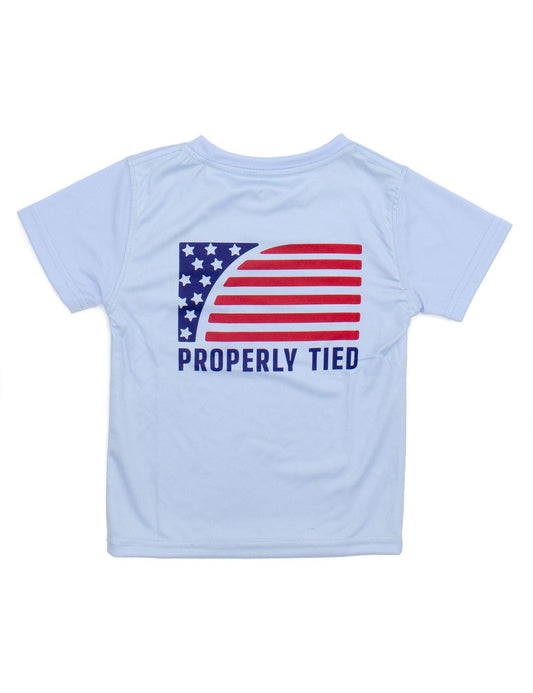 Sport Flag Performance Short Sleeve Tee  - Doodlebug's Children's Boutique