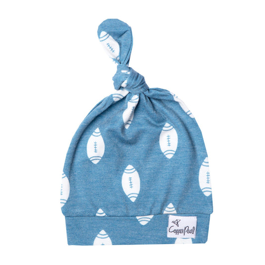 Quarterback Top Knot Hat  - Doodlebug's Children's Boutique