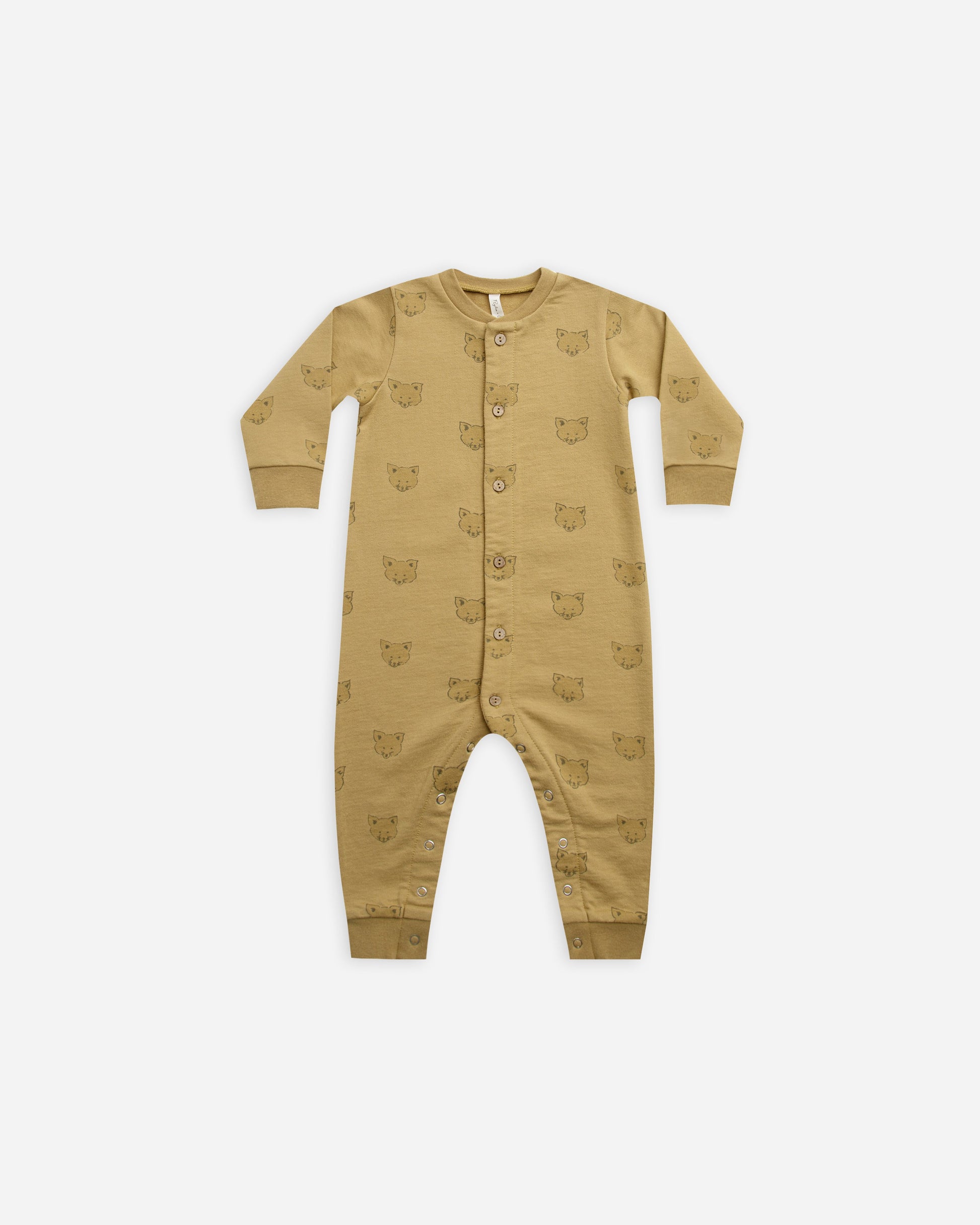 Button Down Jumpsuit in Coyote  - Doodlebug's Children's Boutique