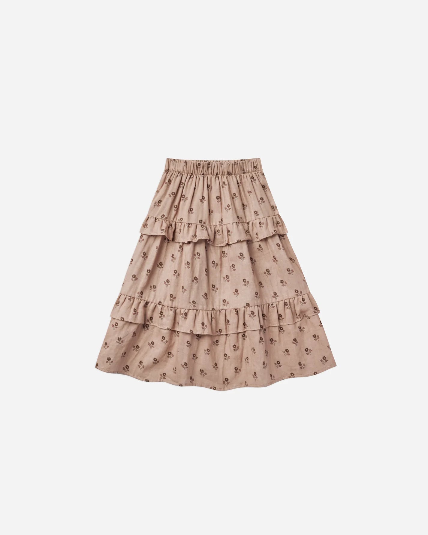 Ruffle Midi Skirt in English Rose  - Doodlebug's Children's Boutique