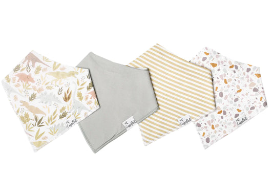 Rex 4 Pack Bandana Bibs  - Doodlebug's Children's Boutique