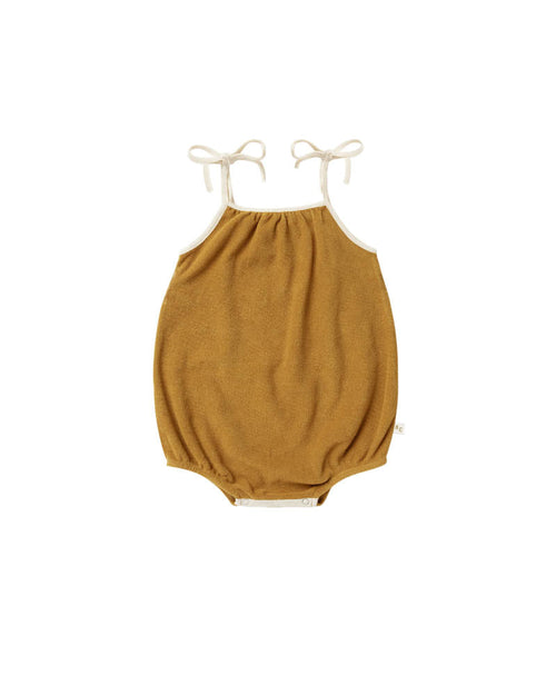 Terry Nala Romper in Gold  - Doodlebug's Children's Boutique