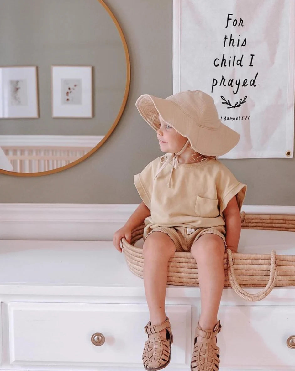 Leather Indie Sandal in Color Tan  - Doodlebug's Children's Boutique