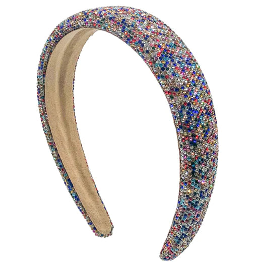 Multi Rainbow Crystallized Headband  - Doodlebug's Children's Boutique