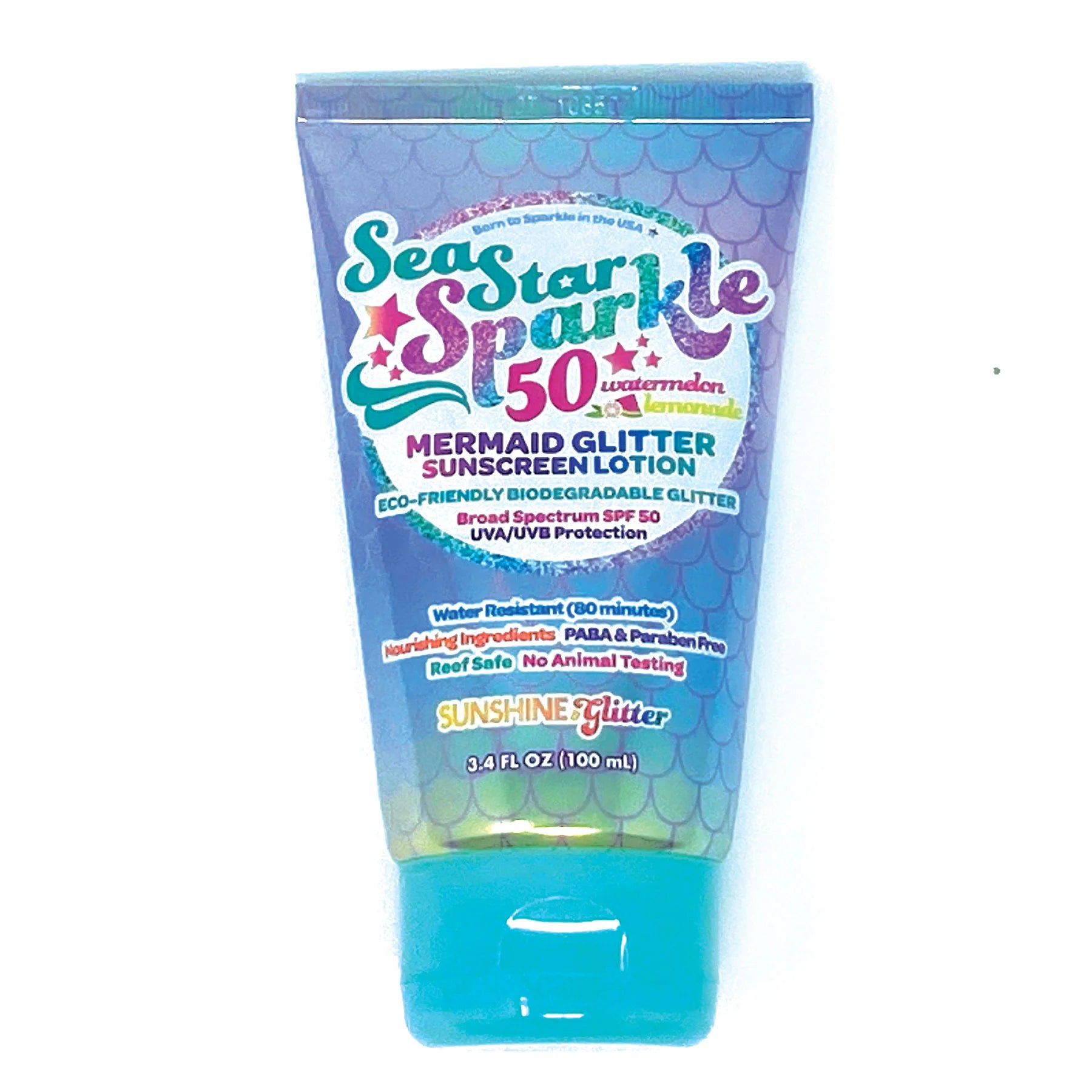Watermelon Lemonade SPF 50+ Mermaid Glitter Sunscreen  - Doodlebug's Children's Boutique