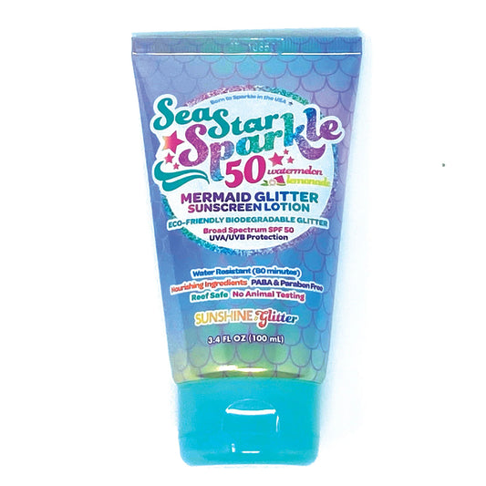 Watermelon Lemonade SPF 50+ Mermaid Glitter Sunscreen  - Doodlebug's Children's Boutique