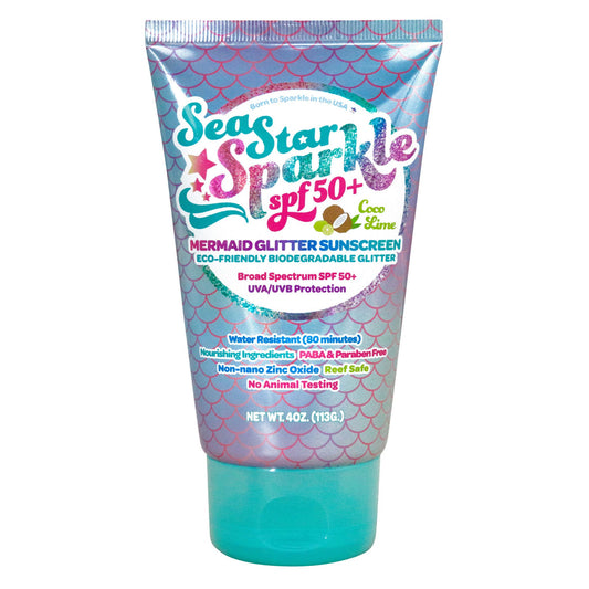 Coco Lime SPF 50+ Mermaid Glitter Sunscreen  - Doodlebug's Children's Boutique