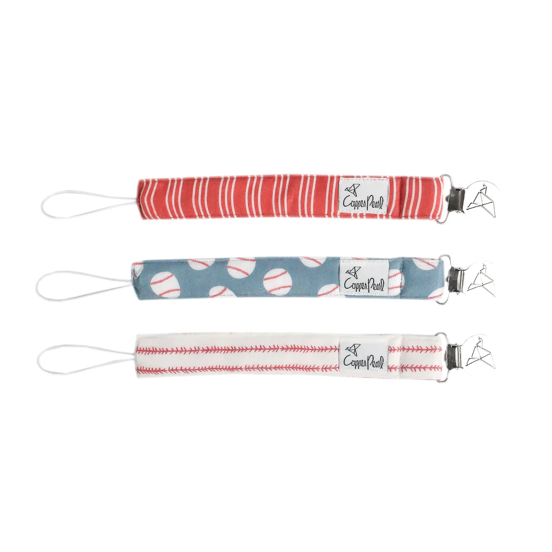 Slugger Binky Clip Set  - Doodlebug's Children's Boutique