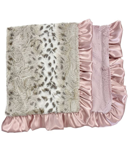 Snowcat Dusty Pink Blanket  - Doodlebug's Children's Boutique