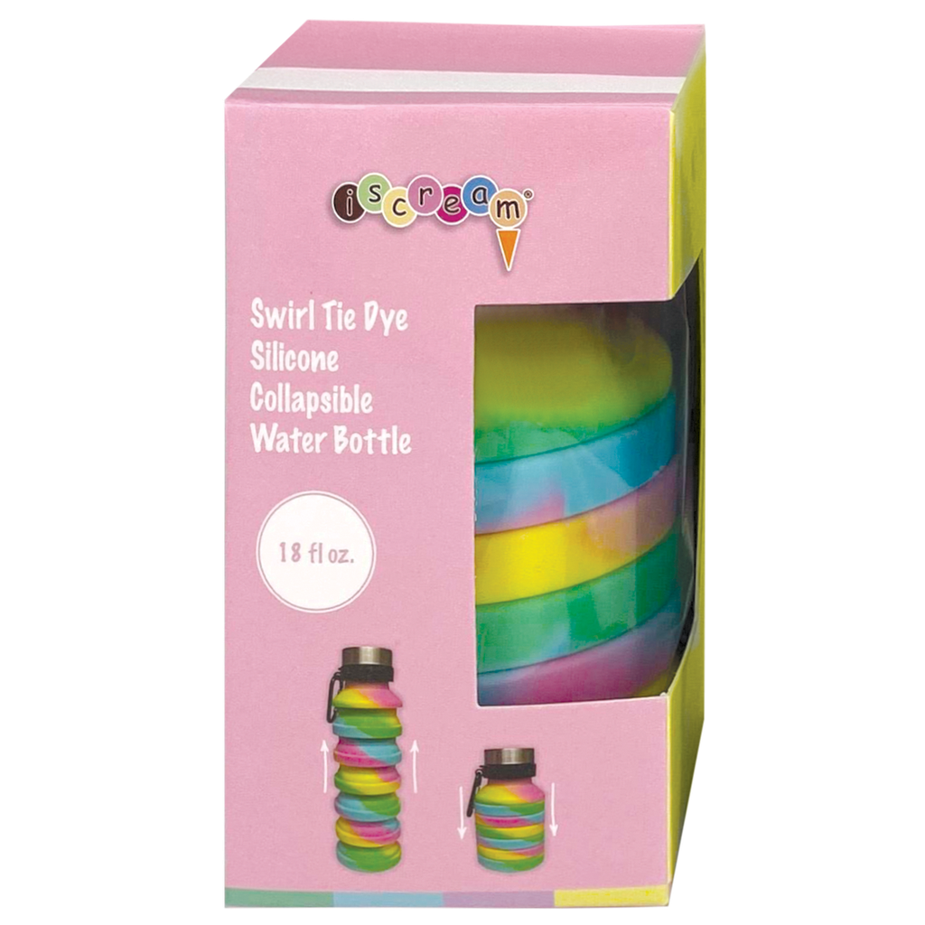 Swirl Tie Dye Collapsible Water Bottle  - Doodlebug's Children's Boutique