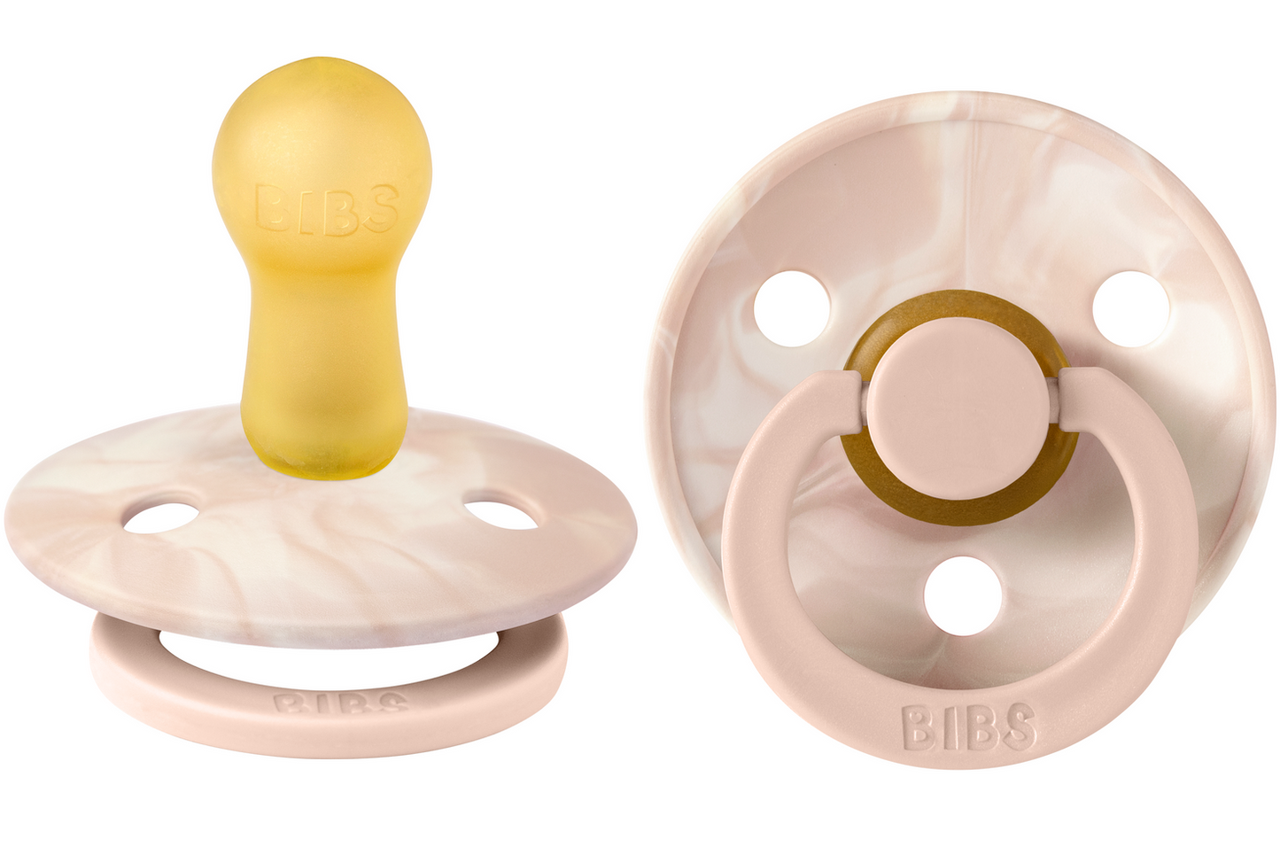BIBS Pacifier Two Pack in Tie Dye Blush Ivory  - Doodlebug's Children's Boutique