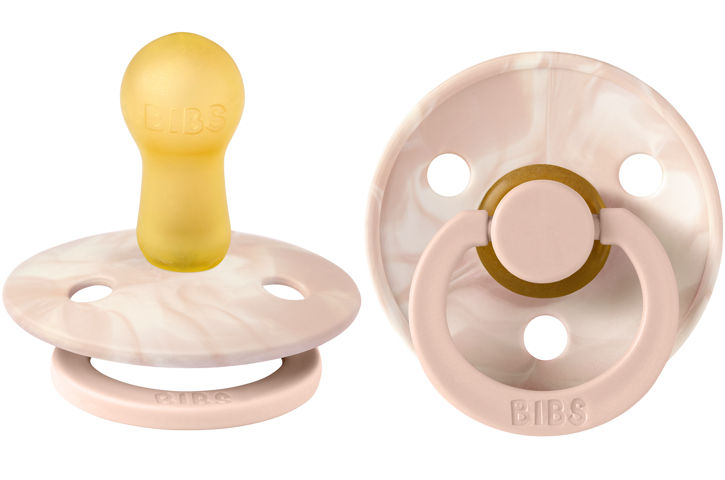 BIBS Pacifier Two Pack in Tie Dye Blush Ivory  - Doodlebug's Children's Boutique