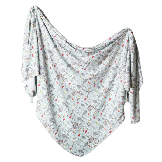 Trout Swaddle Blanket  - Doodlebug's Children's Boutique
